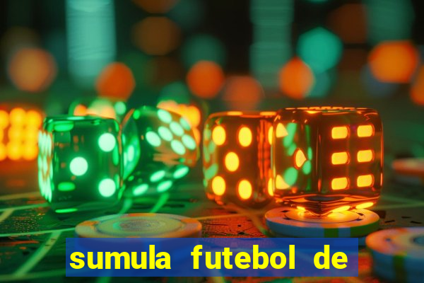 sumula futebol de campo word